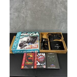 Sega Genesis 3 Console Boxed MK-1461 With Mortal Kombat NBA Jam Alien 3